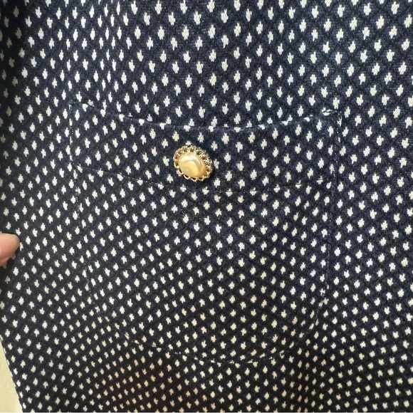 Karl lagerfeld blue  and White Polka Dot Dress 12 - Picture 4 of 10